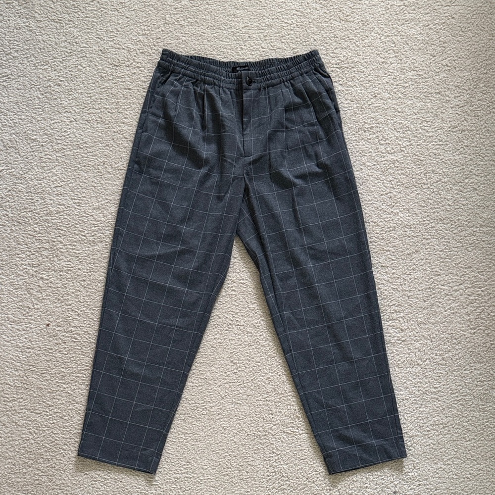 Madewell Women’s Gray Checkered Pants